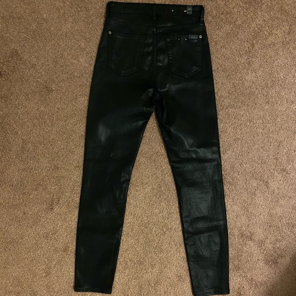 NWOT 7 For All Mankind Coated Skinny Jeans - Picture 3 of 4